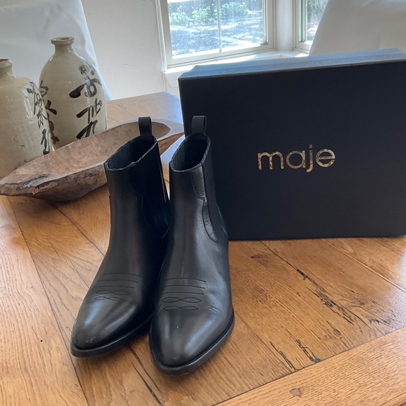 Black Maje ankle boots size 38 - Picture 1 of 11